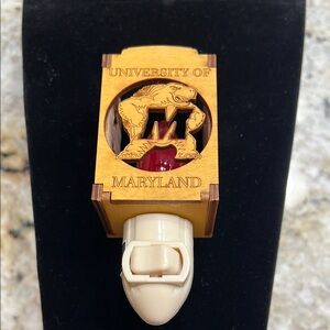 💥Vintage Wooden Night Light University of Maryland